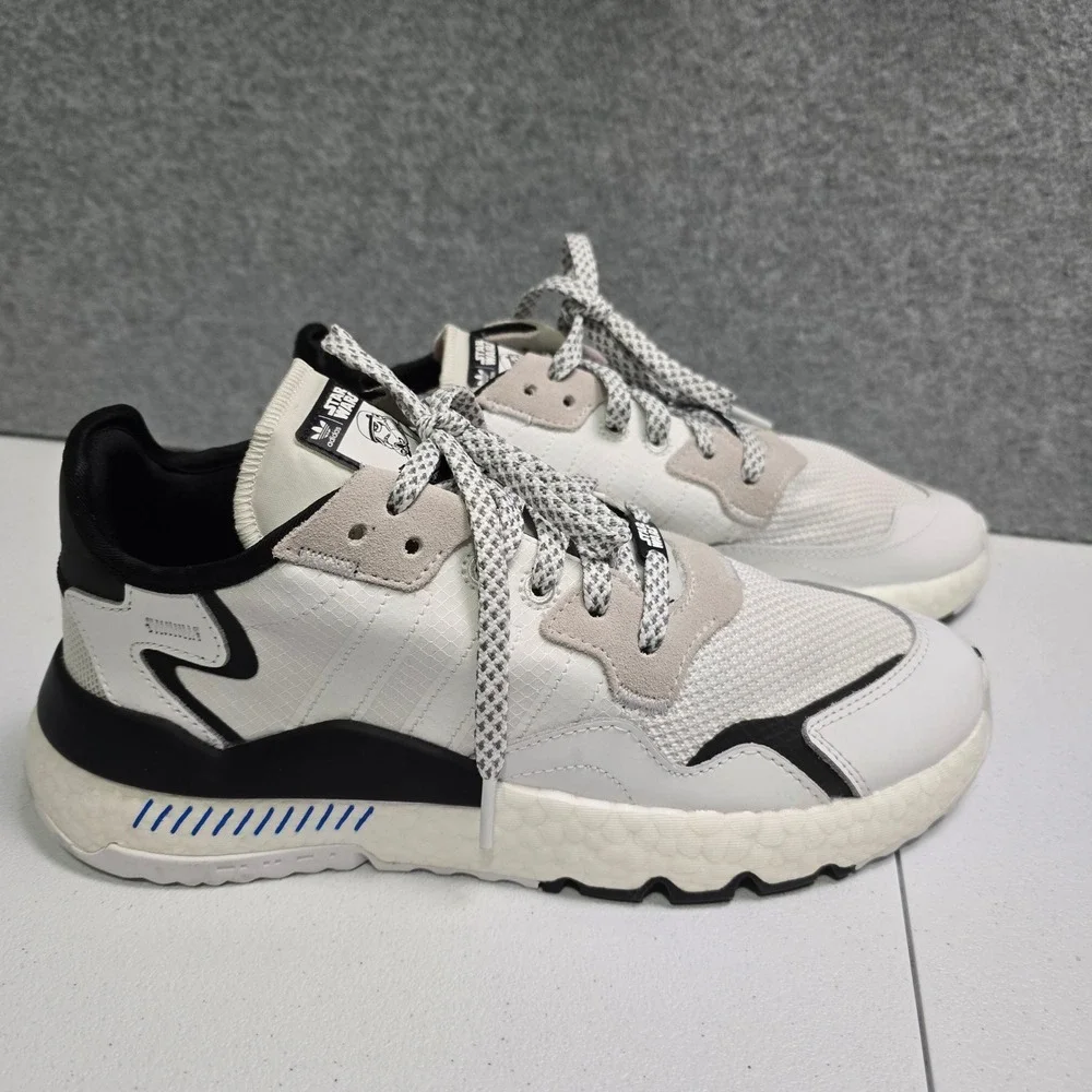 Adidas Nite Jogger Star Wars Stormtrooper White Black FW2287 Mens Size 9